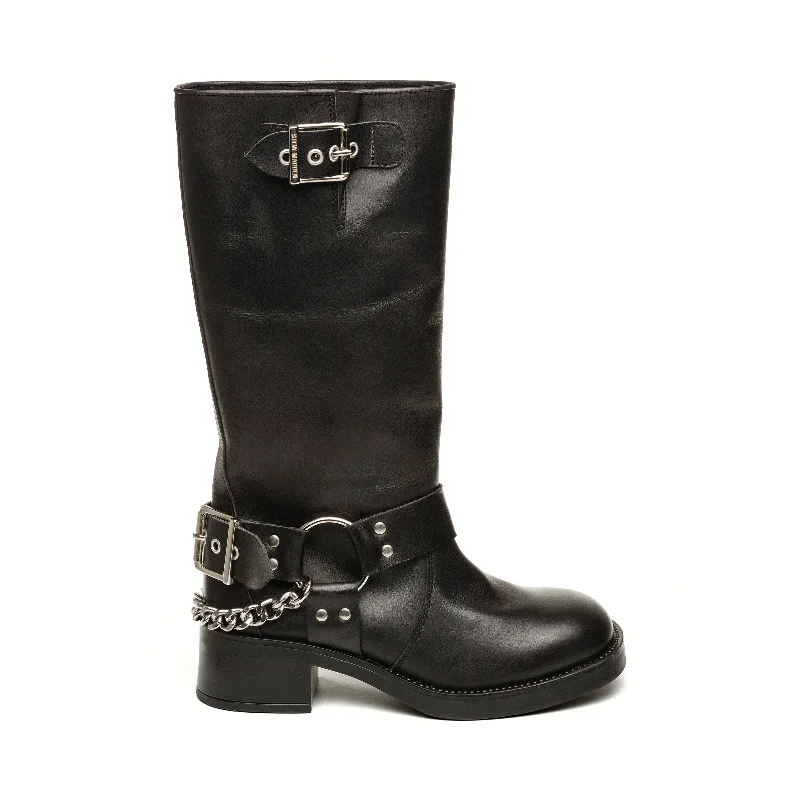 Comfortable Heeled Shoes Beau-C BLACK LEATHER