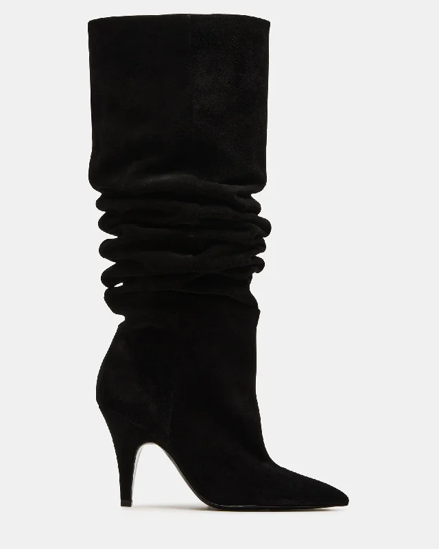 Comfortable Lace-Up Shoes BELLAMIE BLACK SUEDE