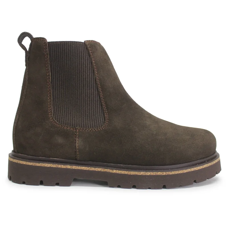 Fashionable Work Boots Highwood Slip On Mid Suede Leather Unisex Chelsea Boots