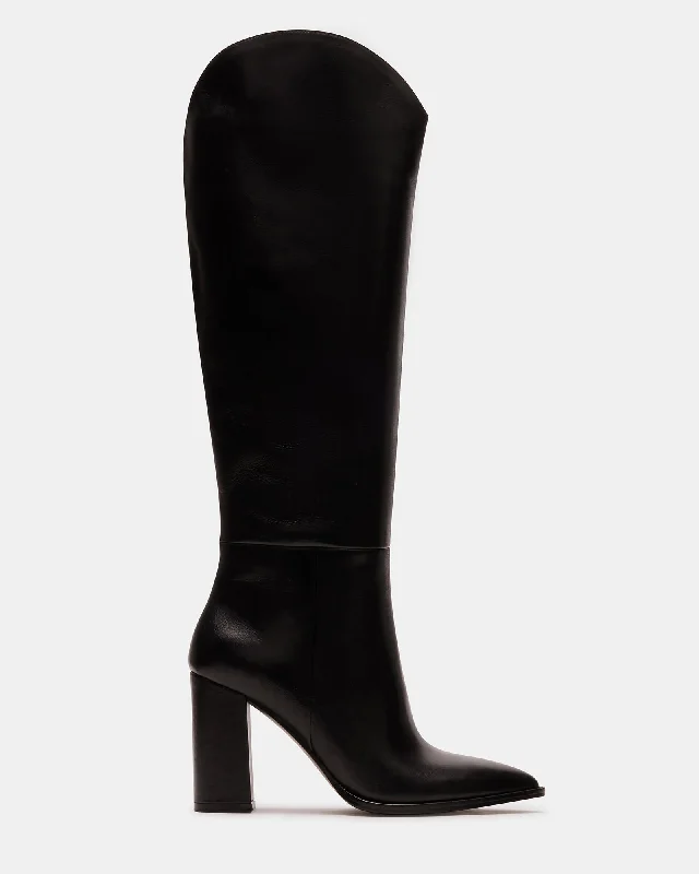Warm Hiking Boots BIXBY BLACK LEATHER