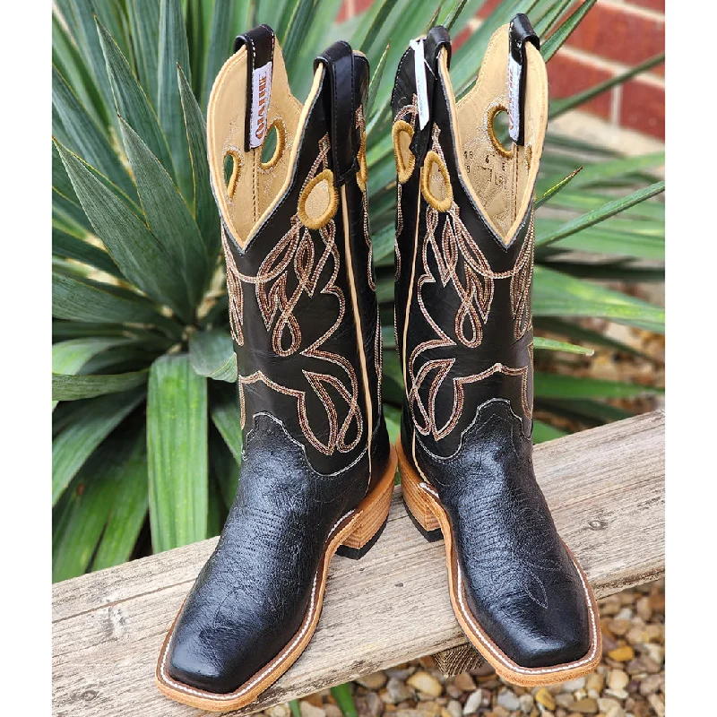 Comfortable Walking Sandals Olathe Black Smooth Ostrich Boots