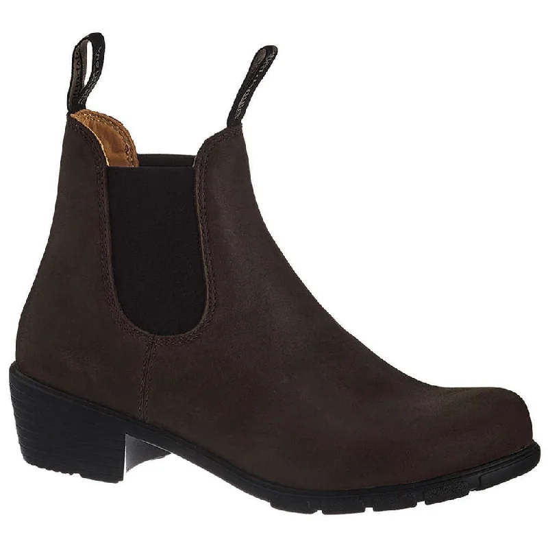 Comfortable Work Sneakers 1673 Water-Resistant Leather Women's Heeled Chelsea Boots