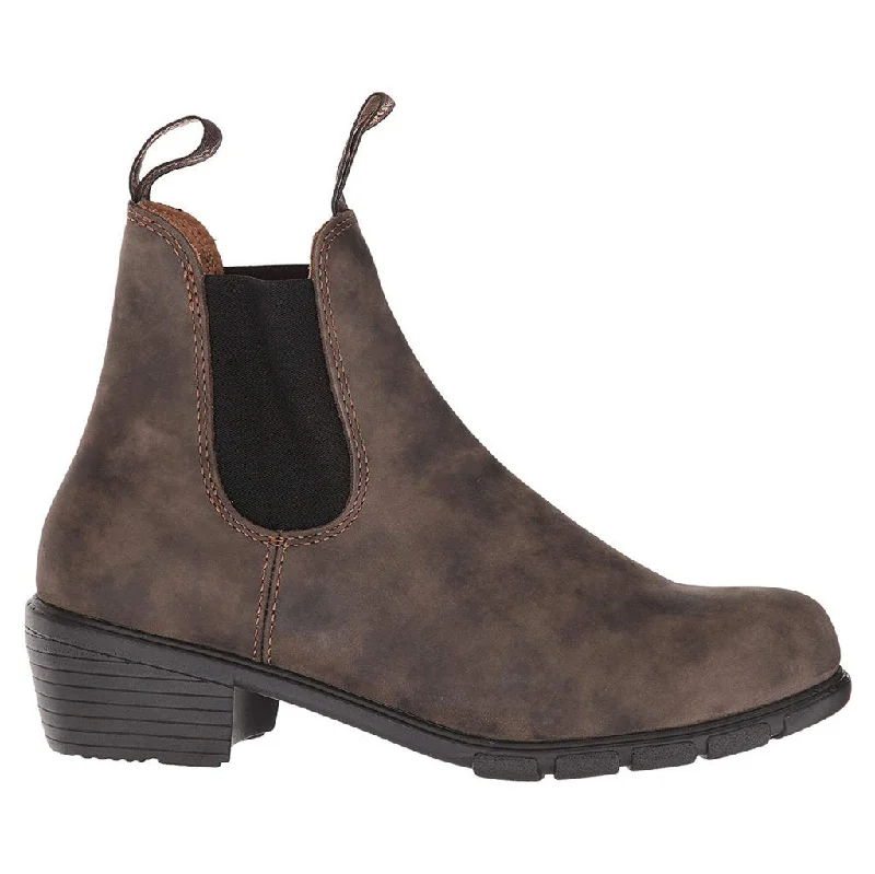 Trendy Sports Sneakers 1677 Water-Resistant Leather Women's Heeled Chelsea Boots