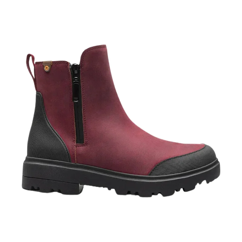 Stylish Sneakers For Hiking Bogs Women's Holly Zip Leather Rain Boot - Cranberry - ONLINE STORE CREDIT/EXCHANGE ONLY Stylish Sneakers For Hiking Bogs Women's Holly Zip Leather Rain Boot - Cranberry - ONLINE STORE CREDIT/EXCHANGE ONLY