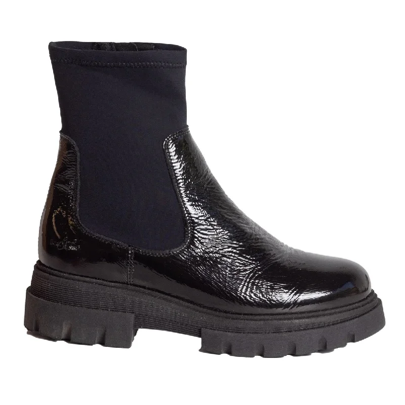 Light Running Shoes Bos and Co Women's Five Black Patent Waterproof