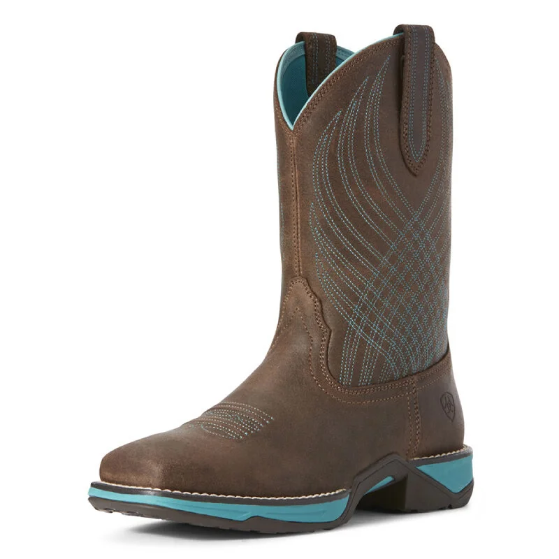 Durable Sports Sneakers Ariat Women's Brown Turquoise Anthem Square Toe