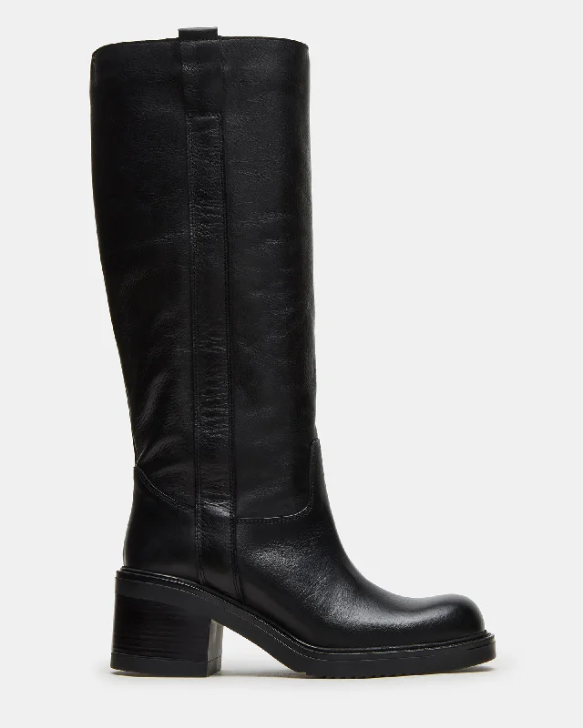 Comfortable Boots For Hiking BUCKLEY BLACK LEATHER