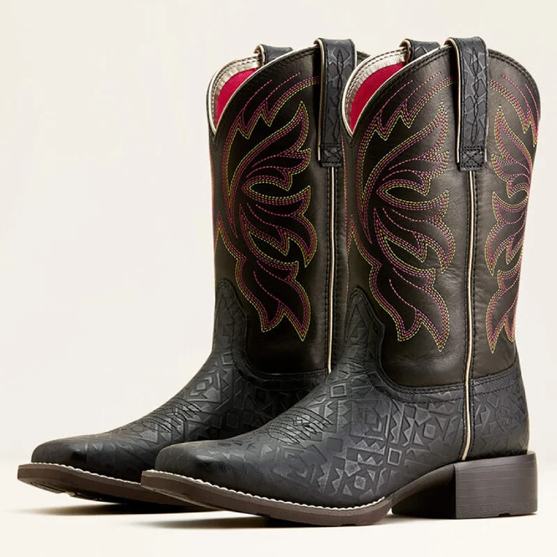 Casual Running Sneakers Ariat Women's Buckley Black Embossed Boots