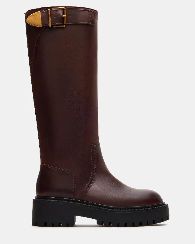 Classic Flat Shoes BUSTER COGNAC LEATHER
