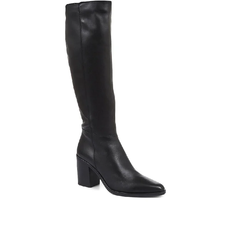 Trendy High Top Sneakers Cagliari Extra Slim Calf Fit Knee High Boots - CAGLIARIXS / 321 244