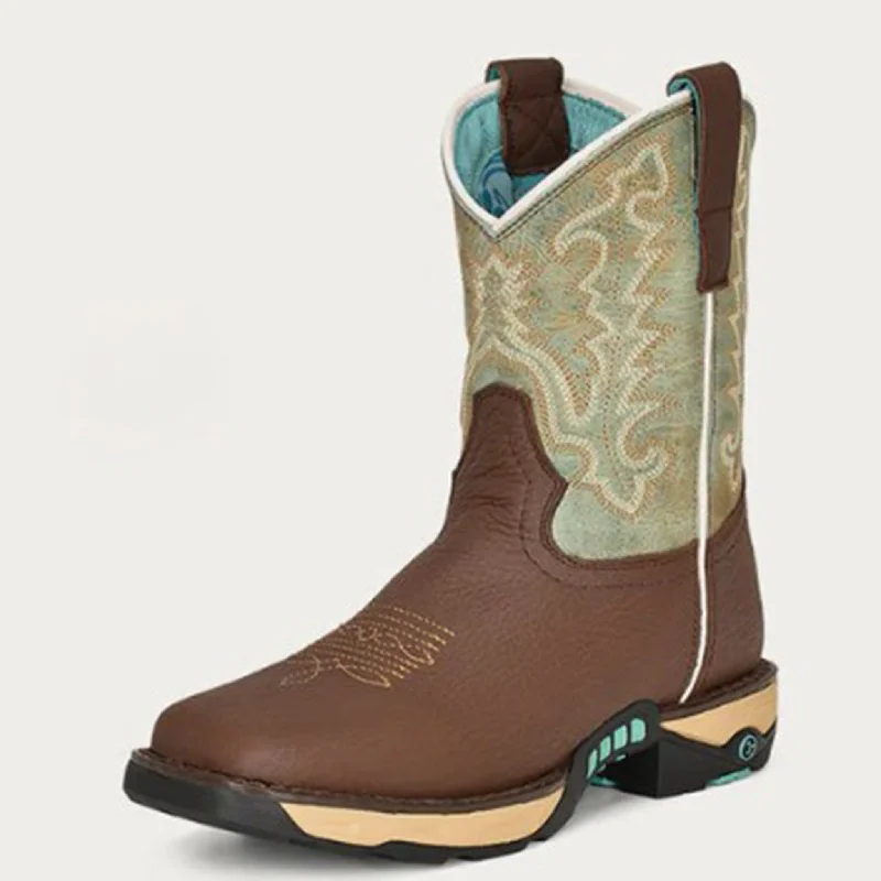 Comfortable Hiking Sandals Corral Women's Chocolate/Mint Work Boot