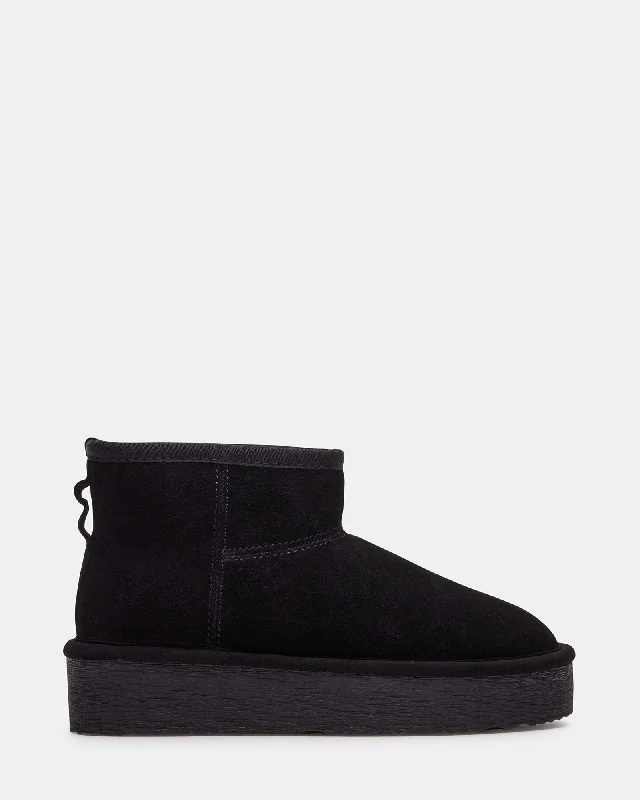 Waterproof Snow Boots COMFY BLACK SUEDE