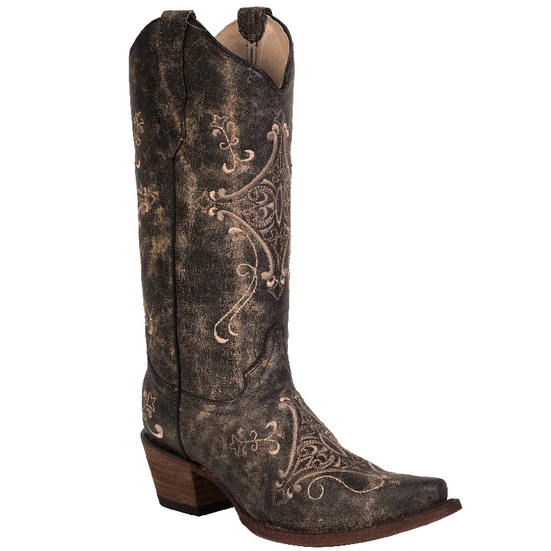 Trendy Walking Boots Corral Urban Ladies Embroidery Brown Cowhide Leather Cowgirl Boots Trendy Walking Boots Corral Urban Ladies Embroidery Brown Cowhide Leather Cowgirl Boots