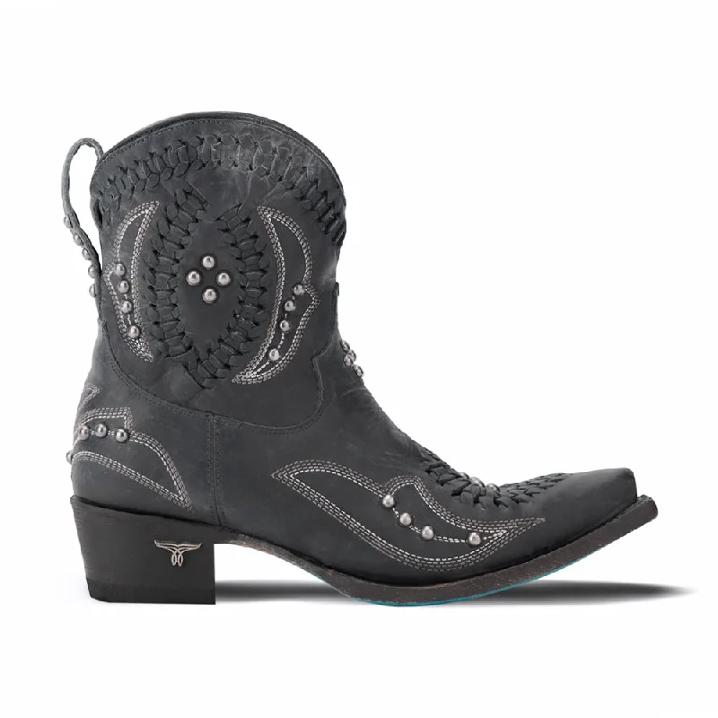 Best Sneakers For Work Cossette Studded Embroidered Snip Toe Zippered Cowboy Booties