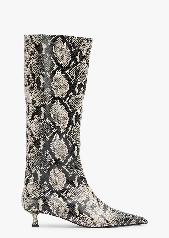 Stylish Sneakers For Hiking Crystal Ecru Snake