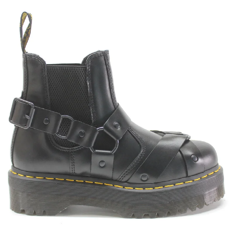 Vintage Sneakers Collection 2976 Quad Harness Paris Leather Unisex Chelsea Platform Boots