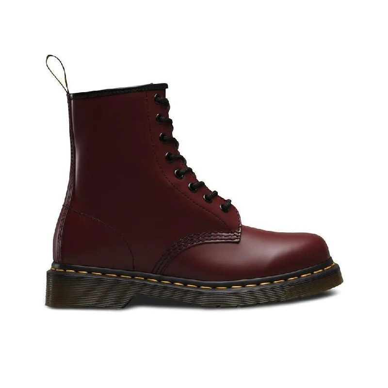Trendy Platform Sneakers Dr. Martens Women's 1460 Cherry Red Smooth Leather