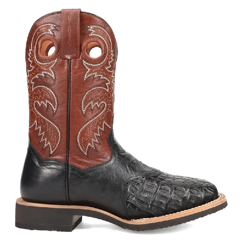 Classic Oxford Shoes Egan Caiman Square Toe Cowboy Boots