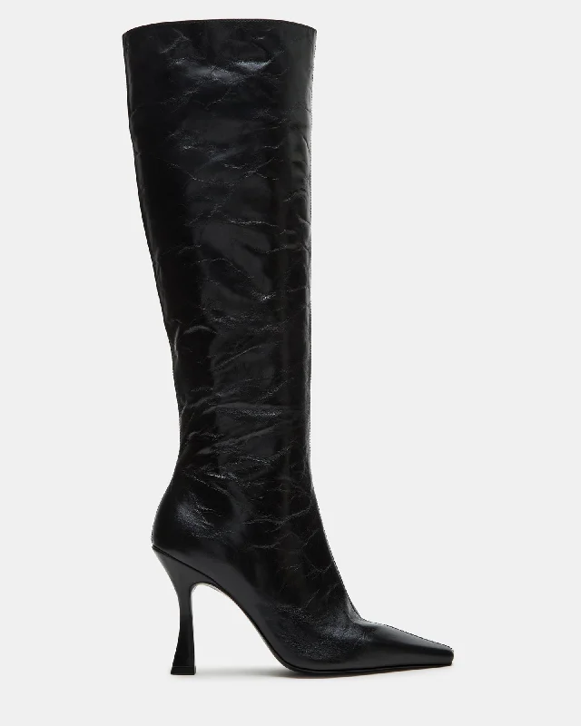 Stylish Sneakers For Running FAYE BLACK LEATHER