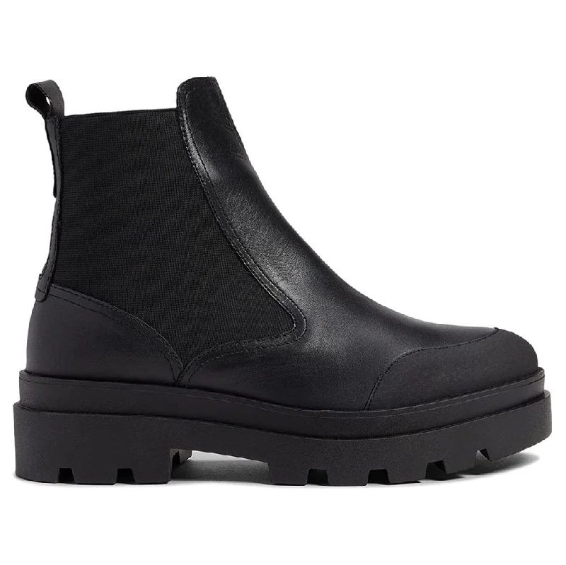 Comfortable Hiking Shoes Jeba879Fly Leather Women's Chelsea Boots