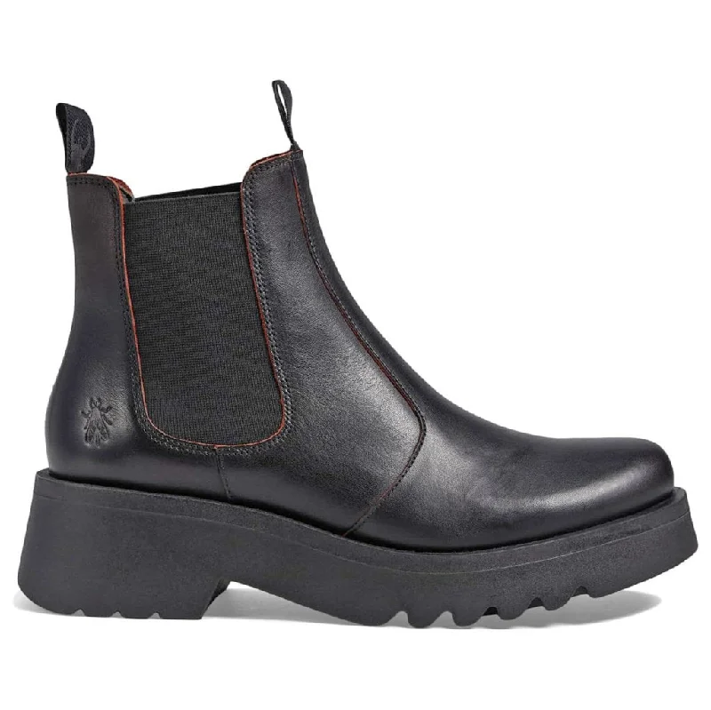 Breathable Sports Shoes MEDI789FLY Java Leather Women's Chelsea Heel Boots
