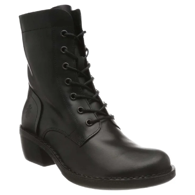Stylish Work Sneakers Milu044Fly Rug Leather Women's Ankle Boots