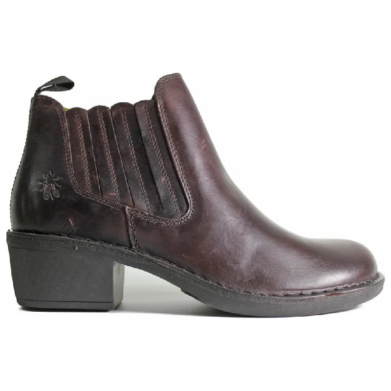 Fashionable Flat Shoes Moof103Fly Rug Leather Women's Chelsea Ankle Boots