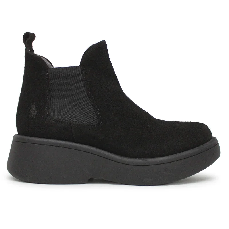 Stylish High Heels MULK159FLY Oil Suede Women's Chelsea Boots