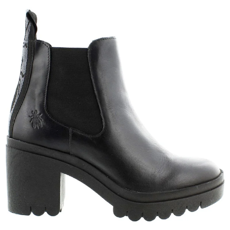 Elegant Casual Footwear Tope520Fly Leather Women's Block Heel Chelsea Boots