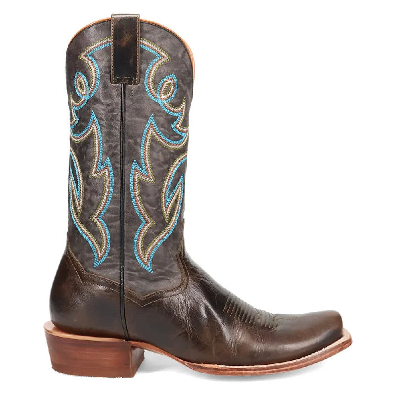 Durable Running Sandals Freeman Embroidered Square Toe Cowboy Boots