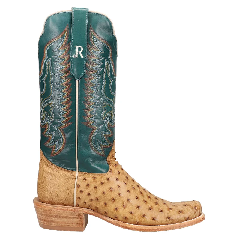 Leather Sandals For Sale Full Quill Ostrich Square Toe Cowboy Boots