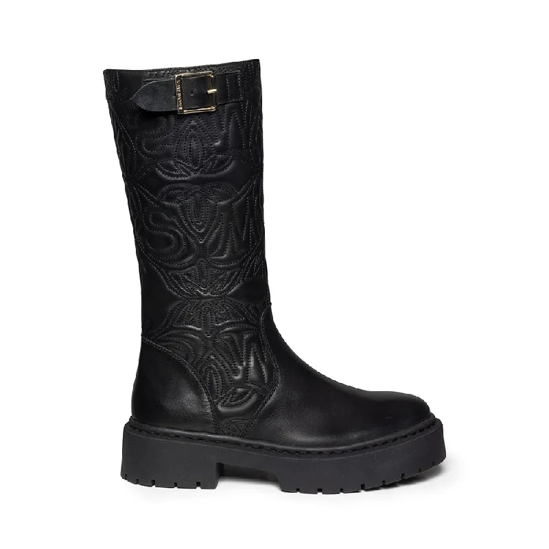 Elegant Casual Footwear Gelina Boots BLACK LEATHER