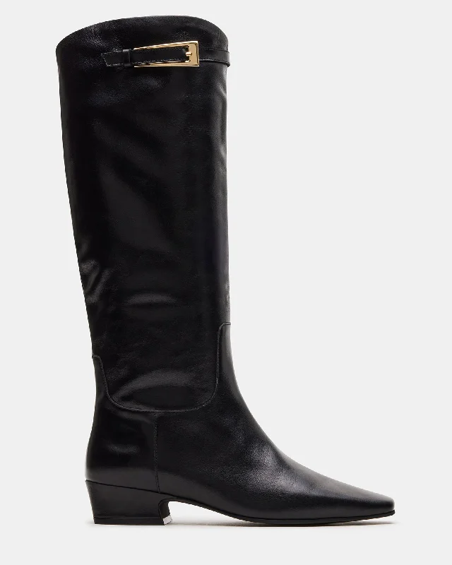 Elegant Wedding Shoes GIDEON BLACK LEATHER