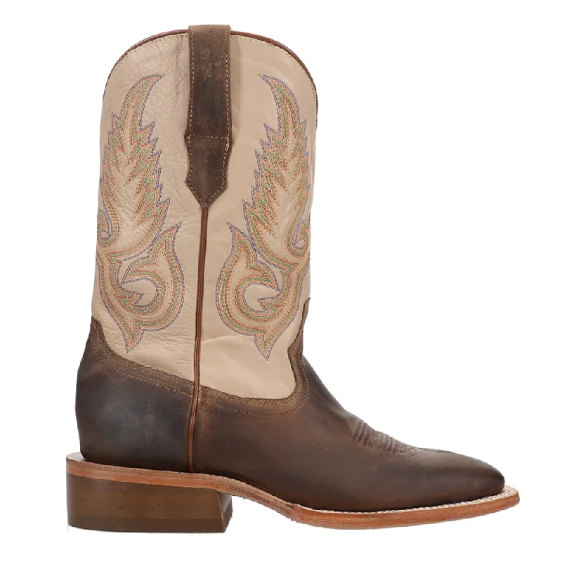 Casual Sandals Collection Goat Embroidered Wide Square Toe Cowboy Boots