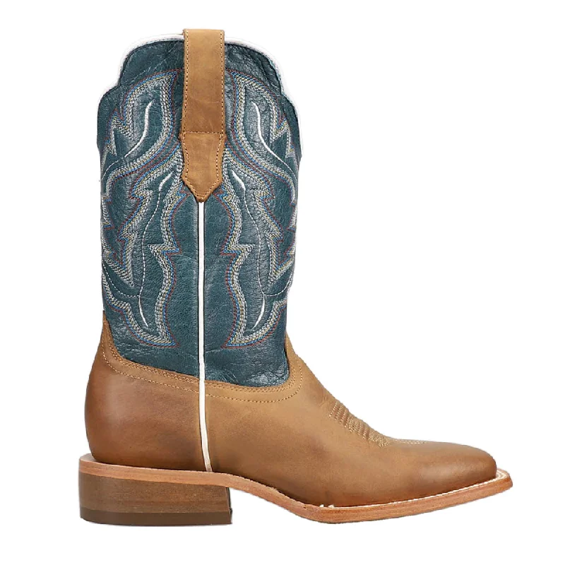 Casual Sandals Collection Goat Embroidered Wide Square Toe Cowboy Boots