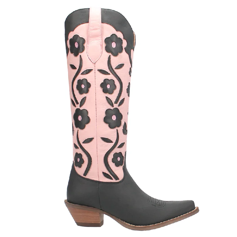 Comfortable Slippers Online Goodness Gracious Tooled-Inlay Floral Snip Toe Cowboy Boots