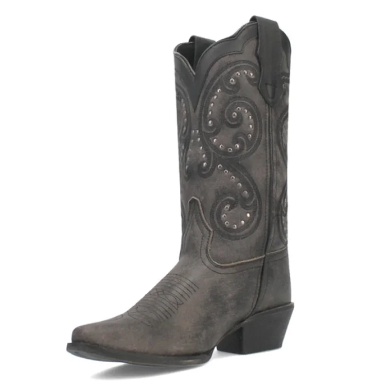 Casual Snow Shoes Dan Post Women's Grey Studded Scrolled Western Boots