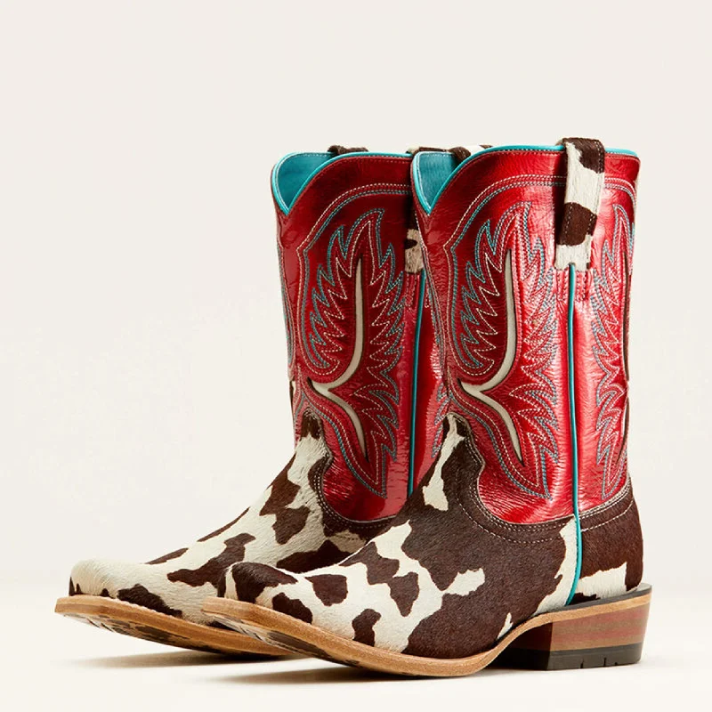 Designer Hiking Boots Ariat Women's Hair On Cowtown Ruby Red