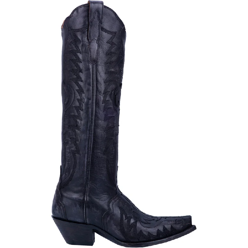 Casual Winter Shoes Hallie Tooled-Inlay Embroidery Snip Toe Cowboy Boots