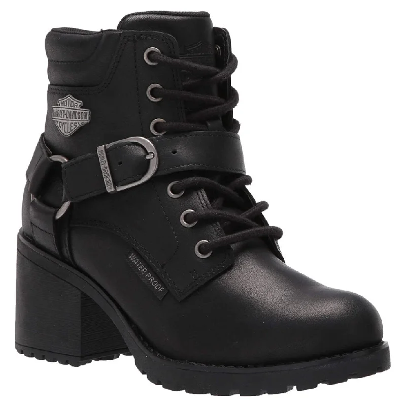 Trendy Boots For Winter Howell Waterproof Full Grain Leather Women's Block Heel Riding Boots