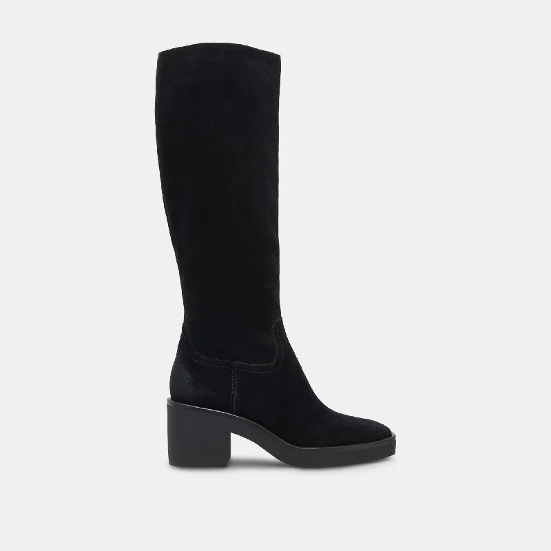 Elegant Wedding Shoes HARRAH H2O BOOTS ONYX SUEDE