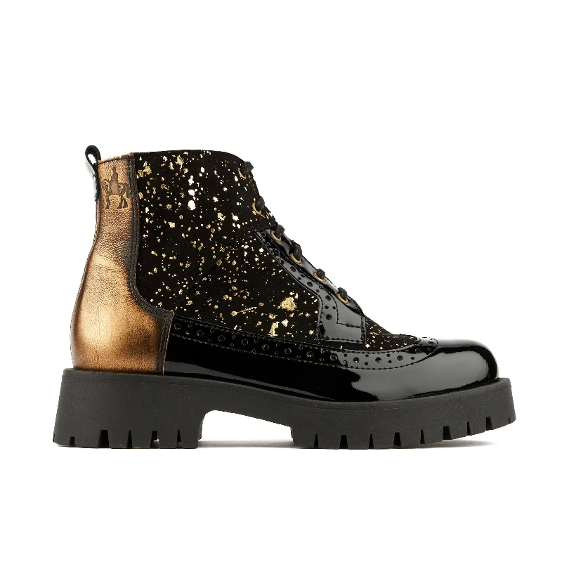 Affordable Hiking Shoes Hatter Platform - Black & Gold