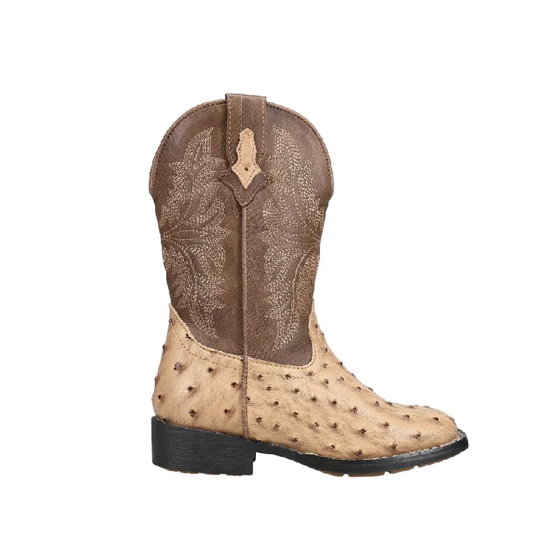 Luxury Running Shoes Jed Embroidered Square Toe Cowboy Boots (Little Kid)