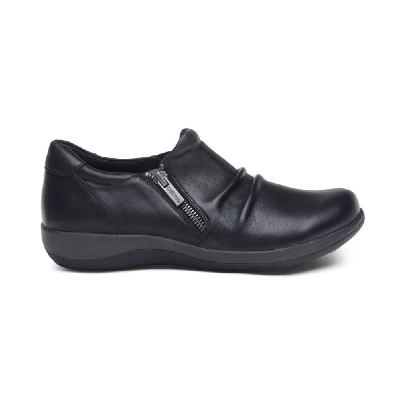 Comfortable Slippers For Home Aetrex Women's Katie Monk Black