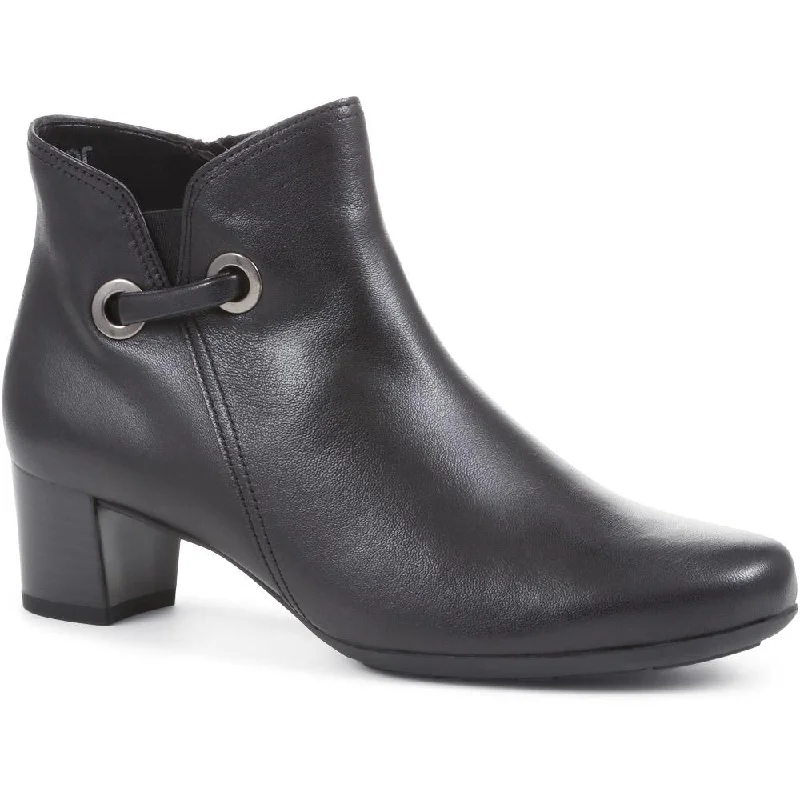 Comfortable Loafers For Women Keegan Heeled Leather Ankle Boots - GAB36544 / 323 038