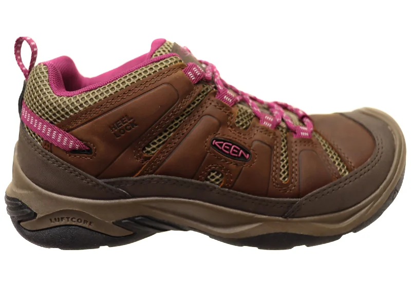 Women’s Comfortable Heels Keen Circadia Vent Womens Leather Wide Fit Hiking Shoes