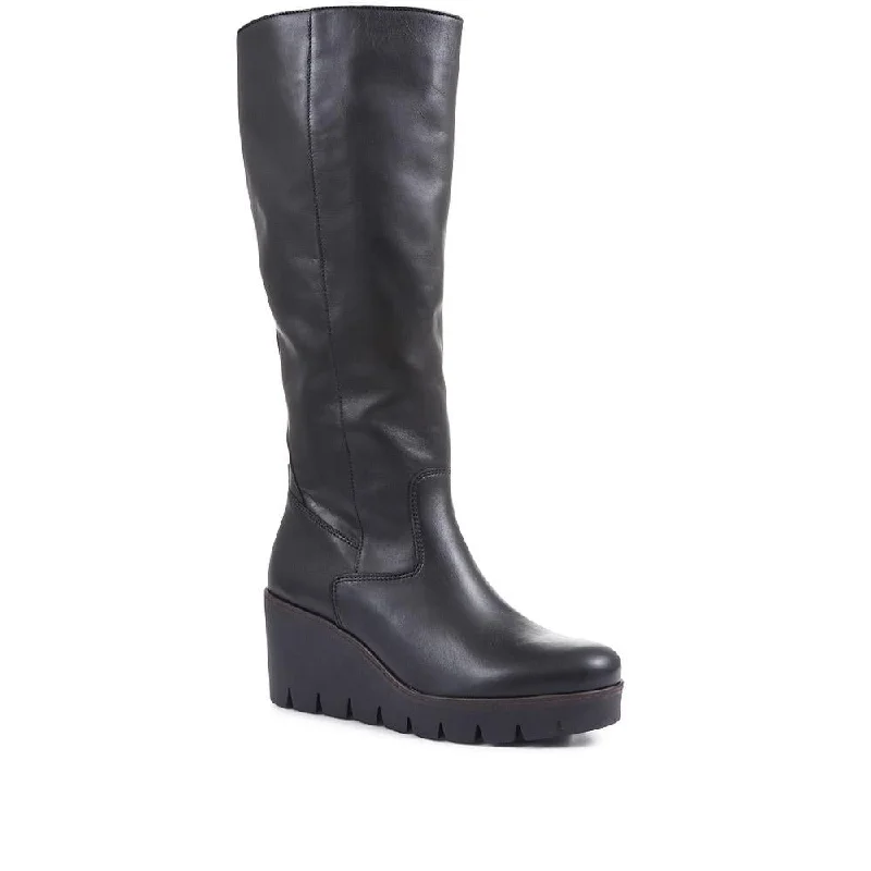 Comfortable Flip Flops Knee High Wedge Boots - GAB36521 / 322 692