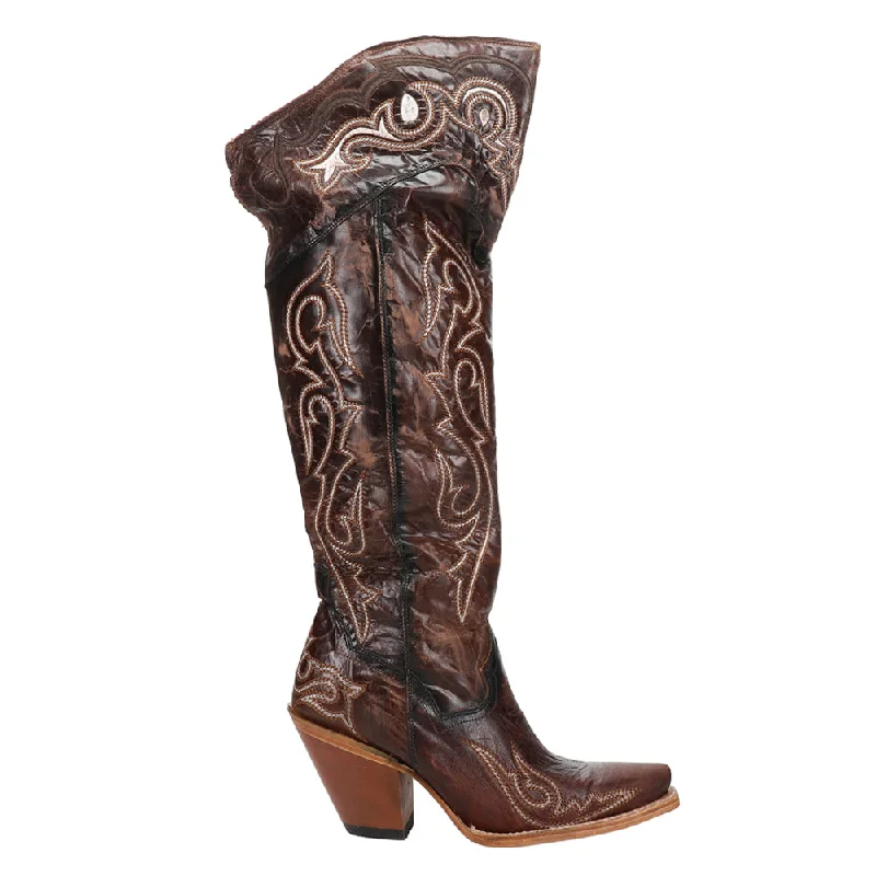 Trendy Walking Boots Kommotion Embroidery Snip Toe Cowboy Boots