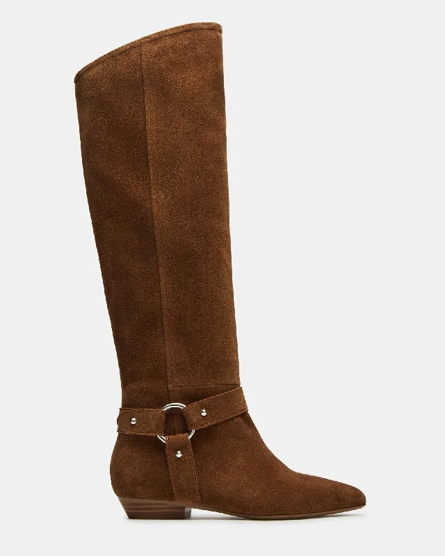 Stylish High Heel Sandals KROSBY CHESTNUT SUEDE