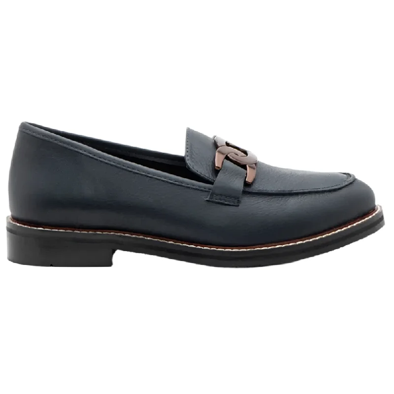 Casual Booties For Sale Ara Women's Kyle II Chain Loafer Navy Calf Leather